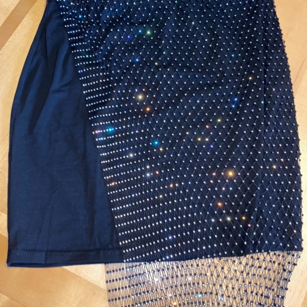 ASYMMETRIC BEADED SKIRT